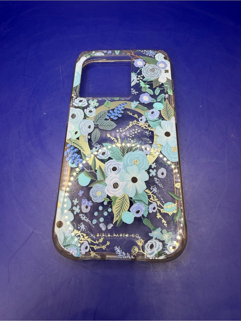 Rifle Paper Co. Floral Phone Case - Navy, Light Blue & Mint